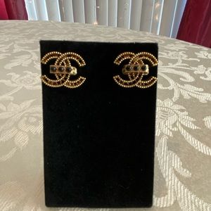 CHANEL gold-tone Byzantine earrings